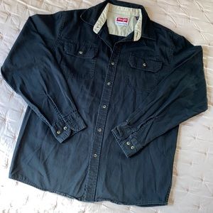 wrangler button up shirt